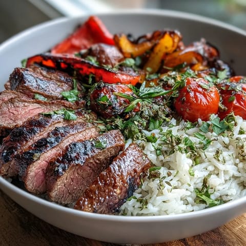 Sheet Pan Steak and Veggie Bowl