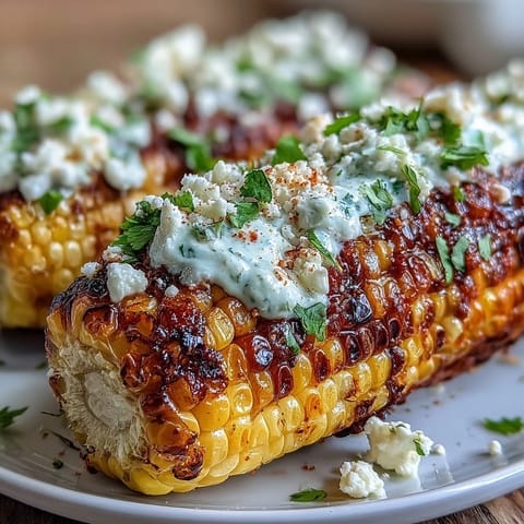 Elote-Style Microwave Corn on the Cob with Cotija cheese, chili powder, and fresh cilantro, ready in minutes for a quick Mexican-inspired side.