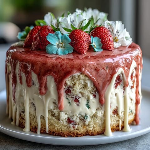 Spring Cake Floral Drip
