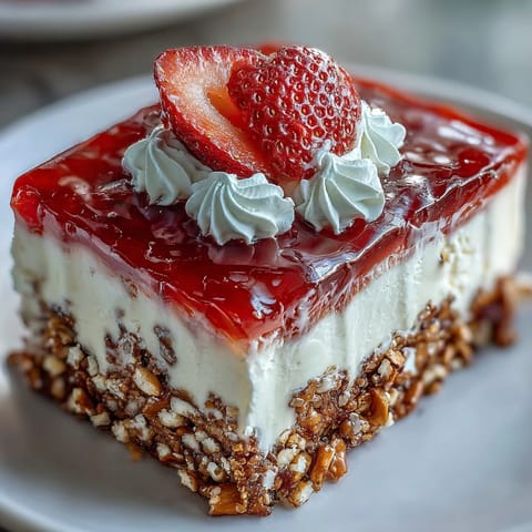 Memorial Day Strawberry Pretzel Salad
