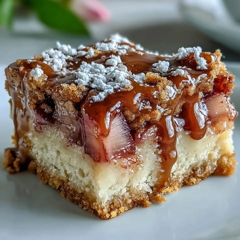 Rhubarb Custard Bars with Shortbread