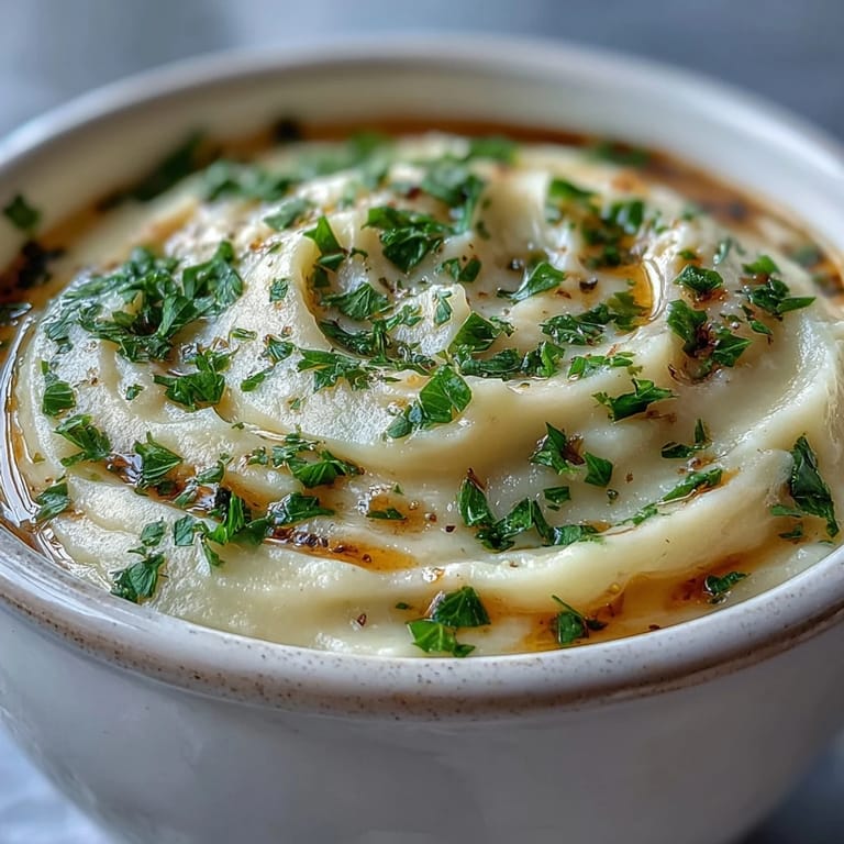 A comforting bowl of Potato Leek Soup paired with crusty bread, ready to enjoy on a rustic table.