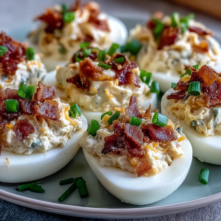Jalapeño popper deviled eggs with smoky paprika, tangy cream cheese, and a hint of spice in every bite.