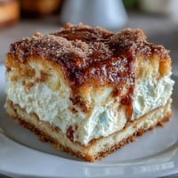 Delicious cinnamon-sugar sopapilla cheesecake bars with creamy filling and flaky crescent crust, perfect for Cinco de Mayo parties.